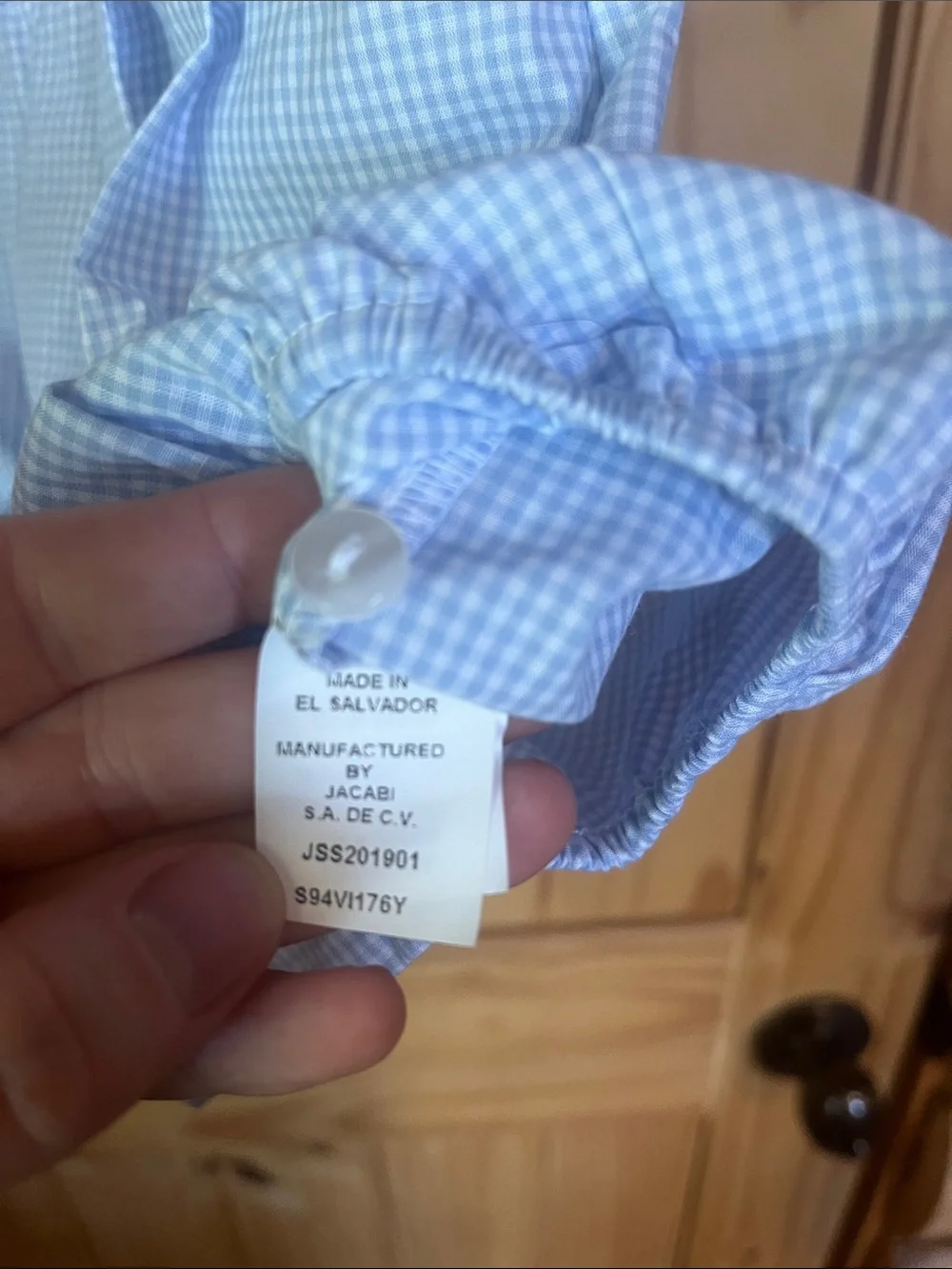 Edgehill Collection White-Collar Blue Gingham Anchor Baby Romper